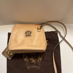Pratesi Firenze Tan Leather Crossbody Bag